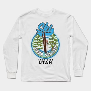 Deer Valley Park City Utah Ski logo Long Sleeve T-Shirt